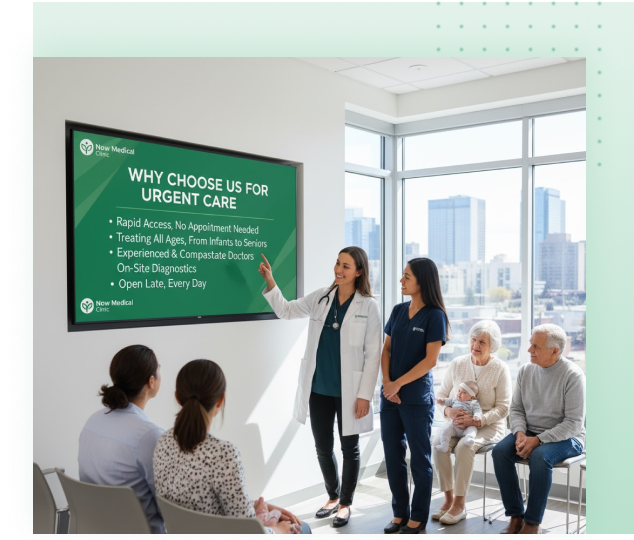 Why choose Now Medical Clinic - experienced doctors and extended hours in Calgary