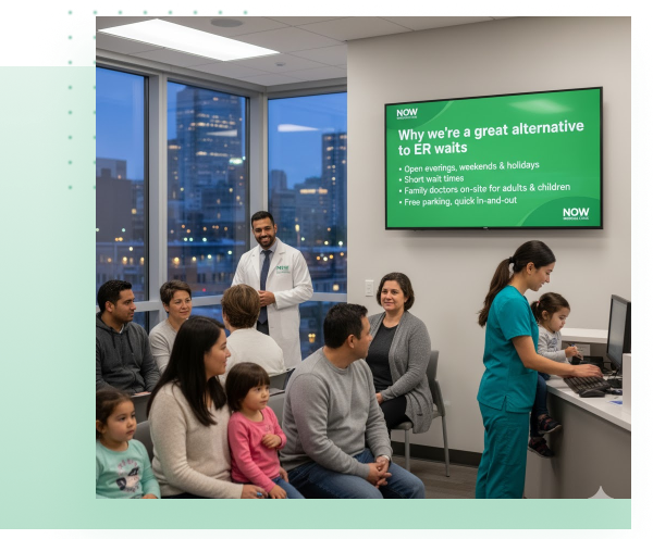 Why choose Now Medical Clinic - experienced doctors and extended hours in Calgary