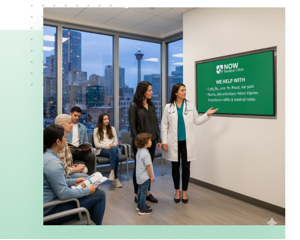 Why choose Now Medical Clinic - experienced doctors and extended hours in Calgary