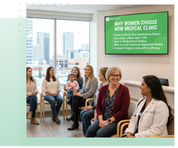 Why choose Now Medical Clinic - experienced doctors and extended hours in Calgary