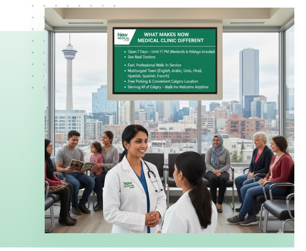 Medical clinic reception area