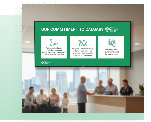 Medical clinic reception area