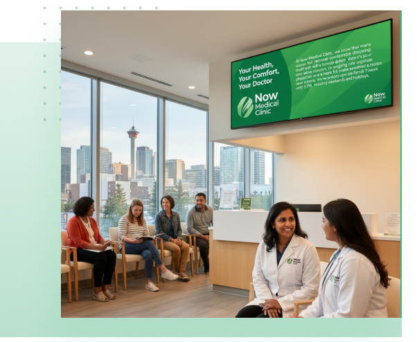 Now Medical Clinic team providing compassionate healthcare to Calgary community
